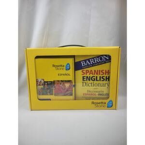 Rosetta Stone Spanish Levels 1-5 Travel Set W/ Dictionary, Headphones, Cds, Etc